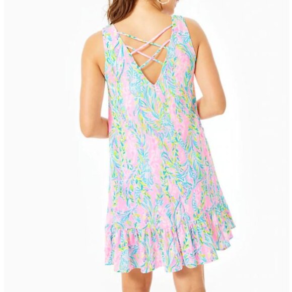 Lilly Pulitzer Kristen Ruffle Flounce Shift Dress in Unicorn of the Sea - Picture 16 of 16